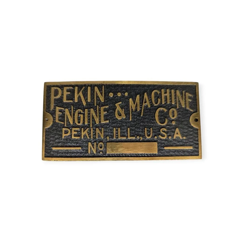 Vintage Pekin Gas Heating & Manufacturing Co Metal Plates Pekin Illinois USA
